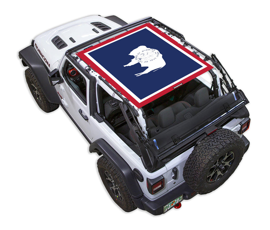 Jeep Wrangler JL 2-Door Sun Shade Stock Printed Shade Top (2018–2026)