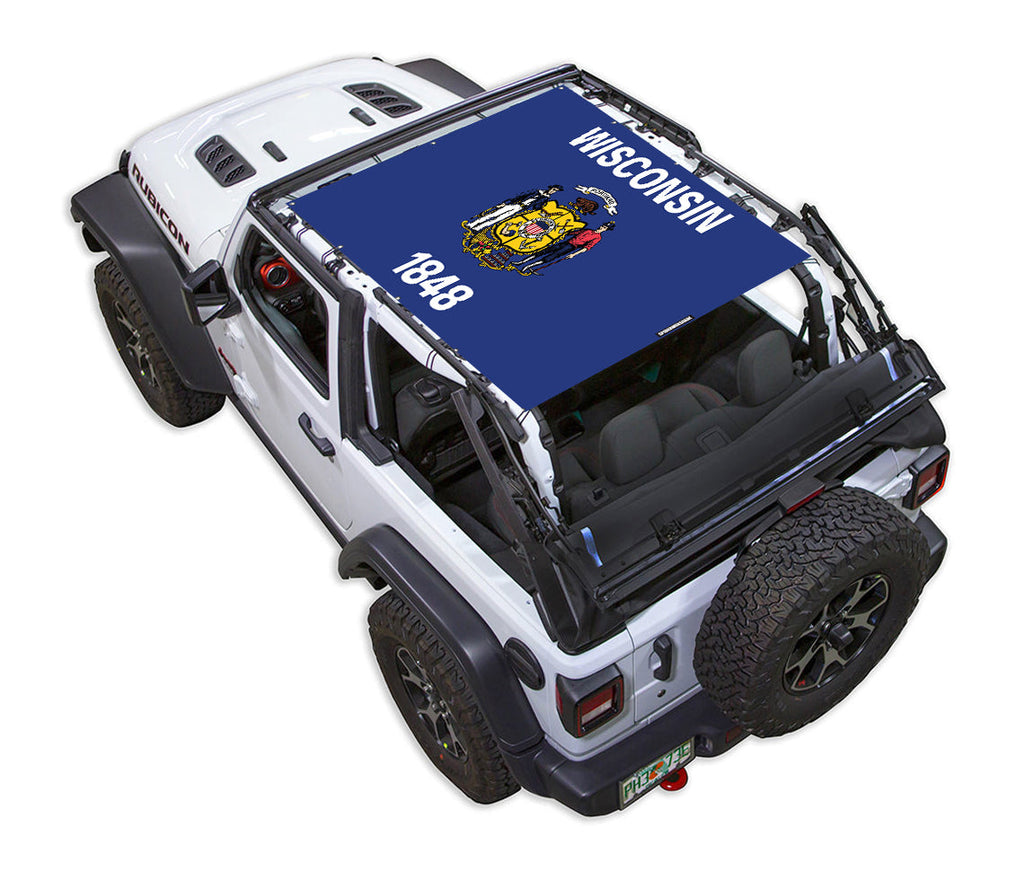 Jeep Wrangler JL 2-Door Sun Shade Stock Printed Shade Top (2018–2026)