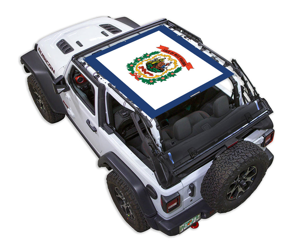 Jeep Wrangler JL 2-Door Sun Shade Stock Printed Shade Top (2018–2026)