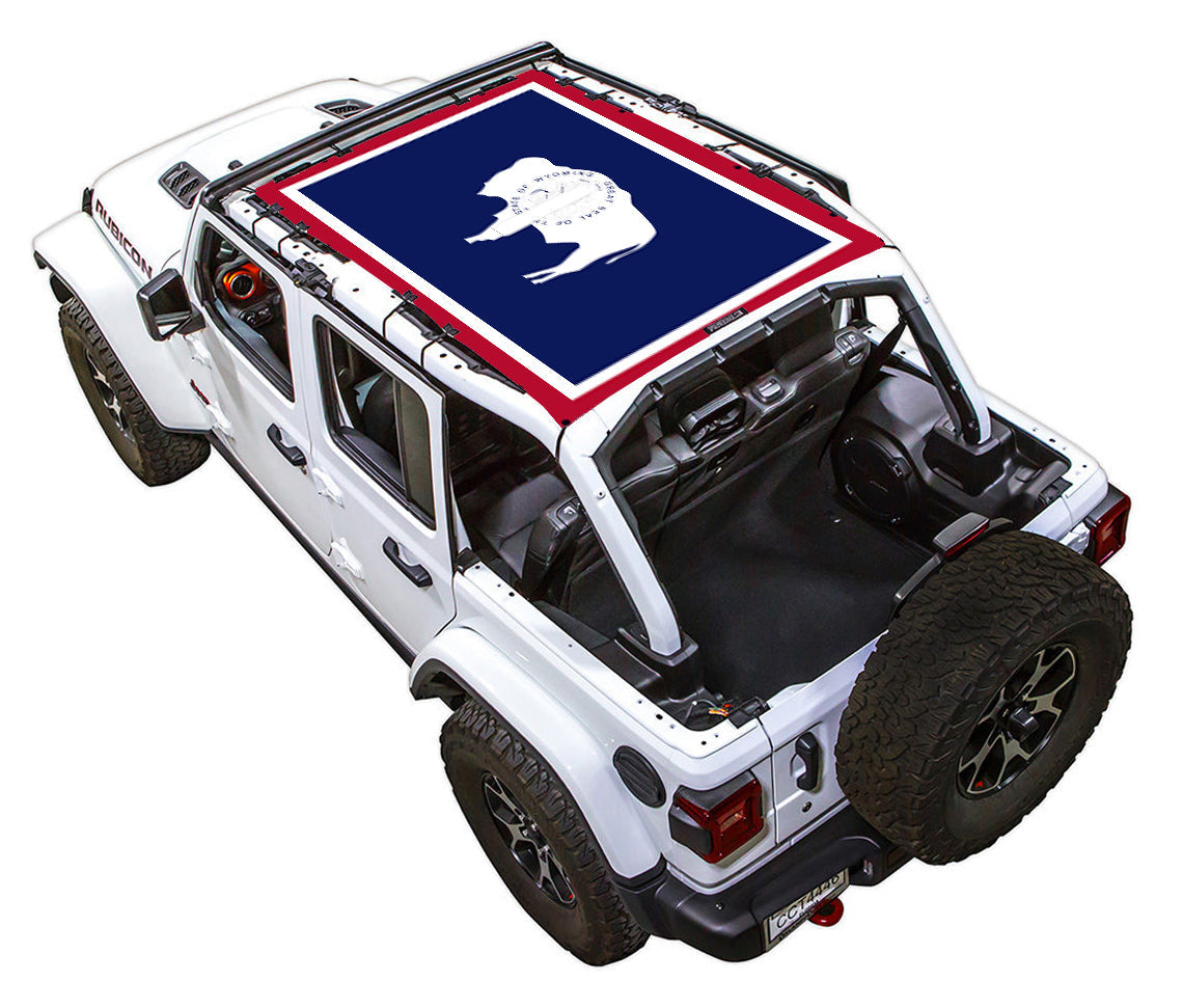 Jeep Wrangler JLU 4-Door Sun Shade Stock Printed Shade Top (2018–2026)