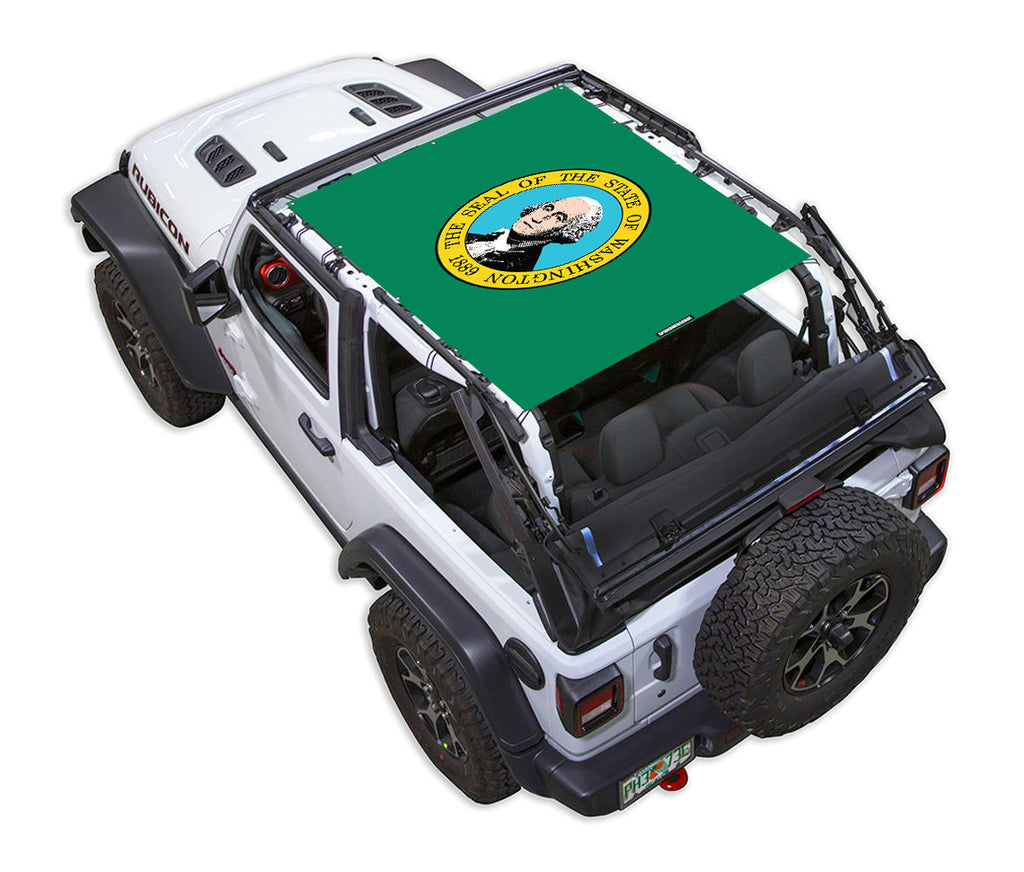 Jeep Wrangler JL 2-Door Sun Shade Stock Printed Shade Top (2018–2026)