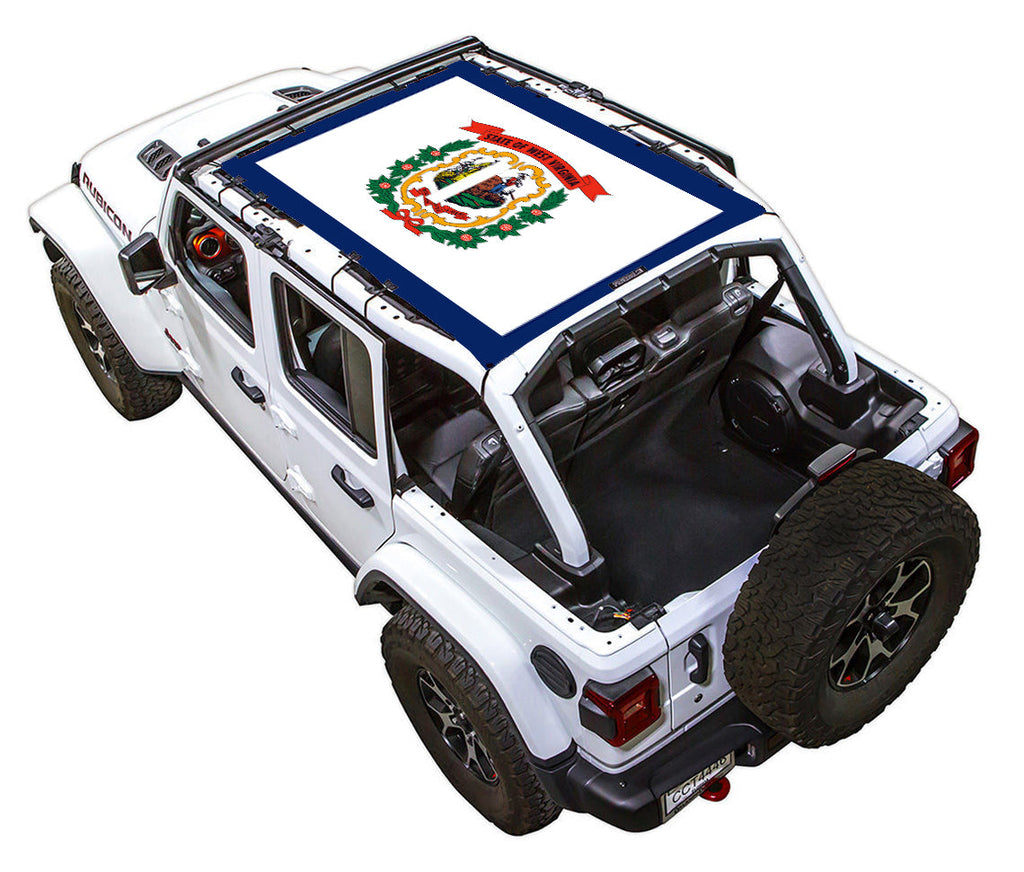 Jeep Wrangler JLU 4-Door Sun Shade Stock Printed Shade Top (2018–2026)