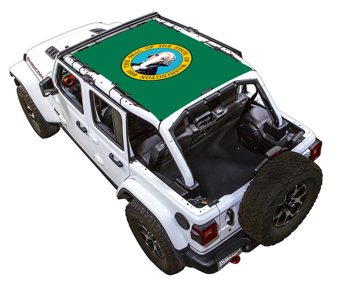 Jeep Wrangler JLU 4-Door Sun Shade Stock Printed Shade Top (2018–2026)