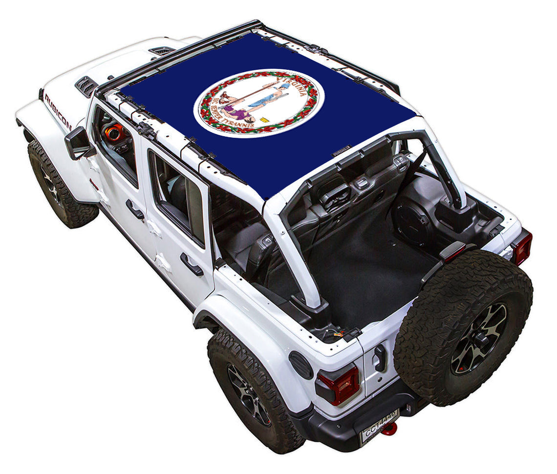 Jeep Wrangler JLU 4-Door Sun Shade Stock Printed Shade Top (2018–2026)
