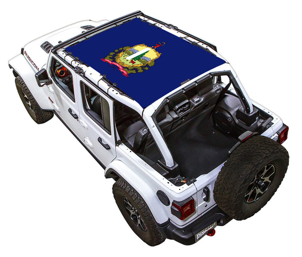 Jeep Wrangler JLU 4-Door Sun Shade Stock Printed Shade Top (2018–2026)