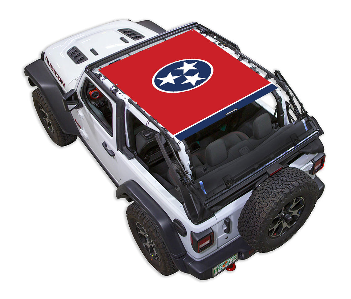 Jeep Wrangler JL 2-Door Sun Shade Stock Printed Shade Top (2018–2026)
