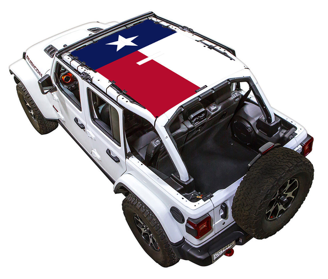 Jeep Wrangler JLU 4-Door Sun Shade Stock Printed Shade Top (2018–2026)