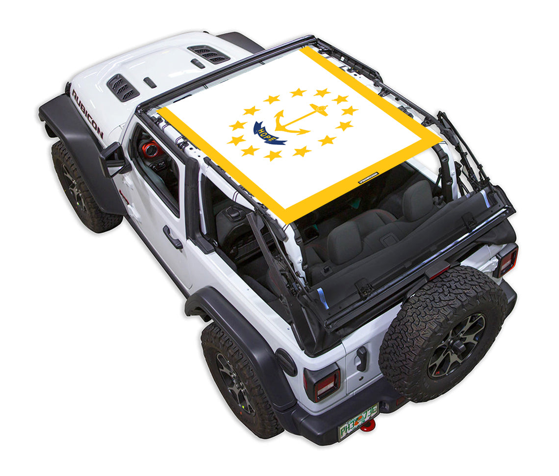 Jeep Wrangler JL 2-Door Sun Shade Stock Printed Shade Top (2018–2026)