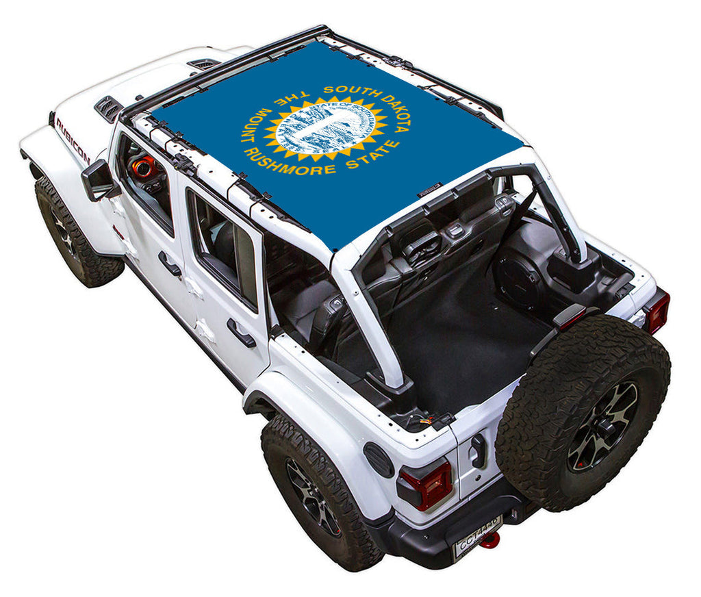 Jeep Wrangler JLU 4-Door Sun Shade Stock Printed Shade Top (2018–2026)