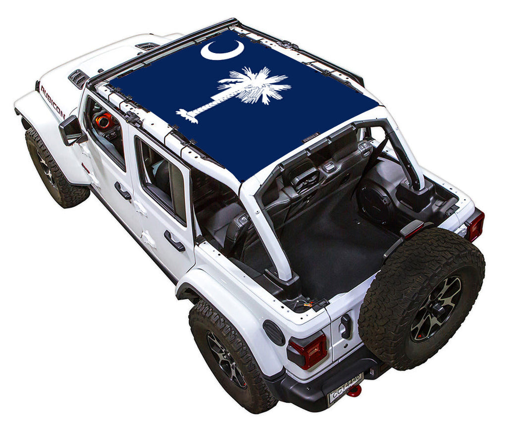 Jeep Wrangler JLU 4-Door Sun Shade Stock Printed Shade Top (2018–2026)