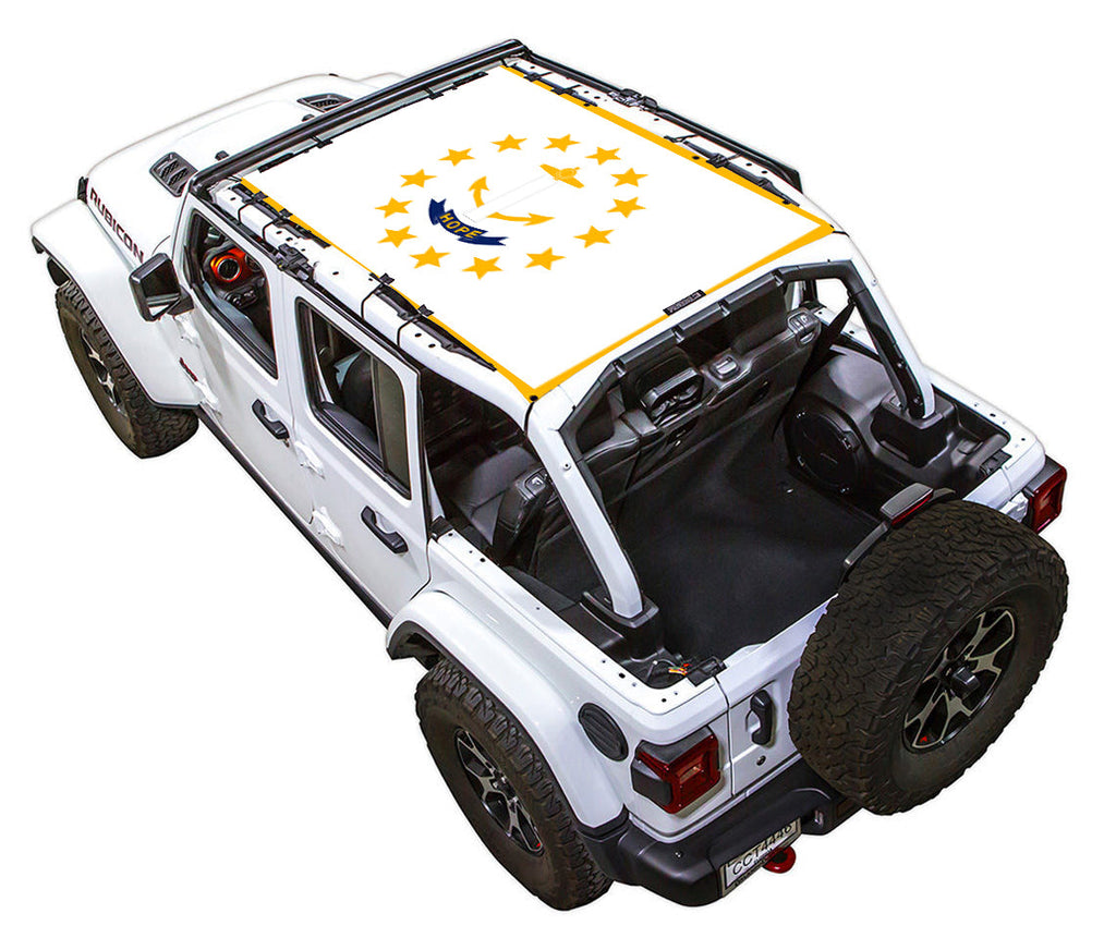 Jeep Wrangler JLU 4-Door Sun Shade Stock Printed Shade Top (2018–2026)