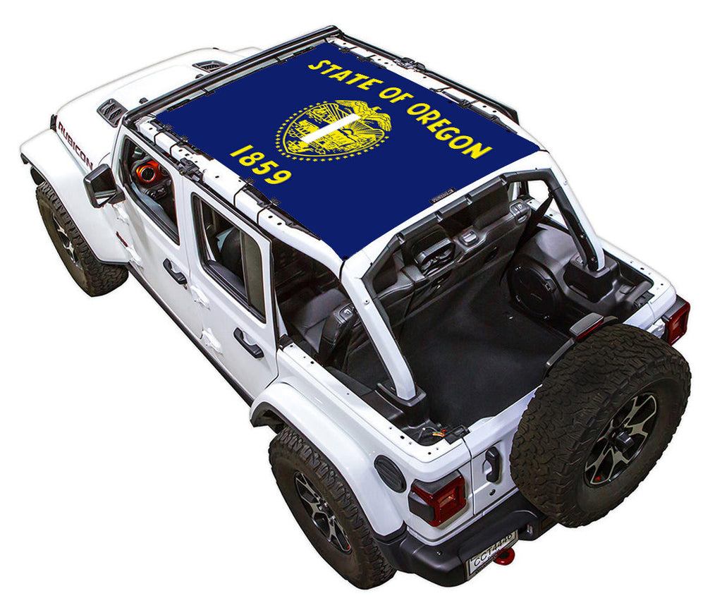 Jeep Wrangler JLU 4-Door Sun Shade Stock Printed Shade Top (2018–2026)
