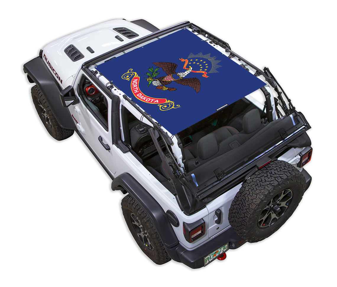 Jeep Wrangler JL 2-Door Sun Shade Stock Printed Shade Top (2018–2026)