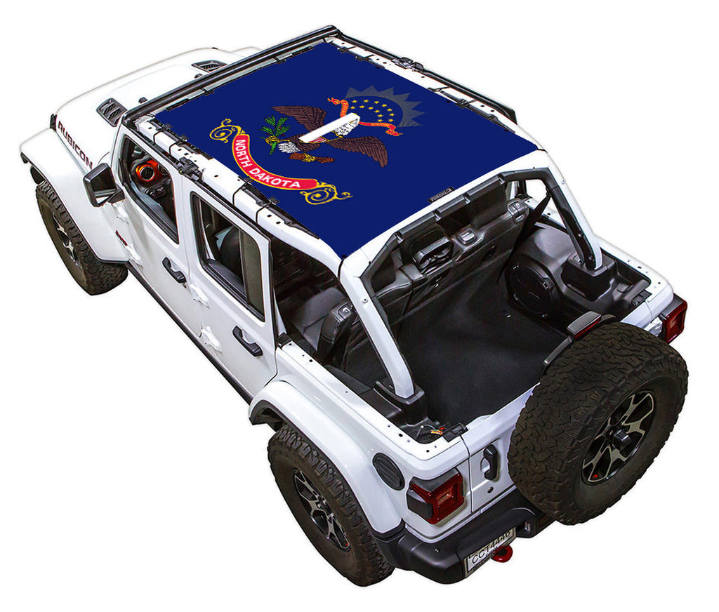 Jeep Wrangler JLU 4-Door Sun Shade Stock Printed Shade Top (2018–2026)