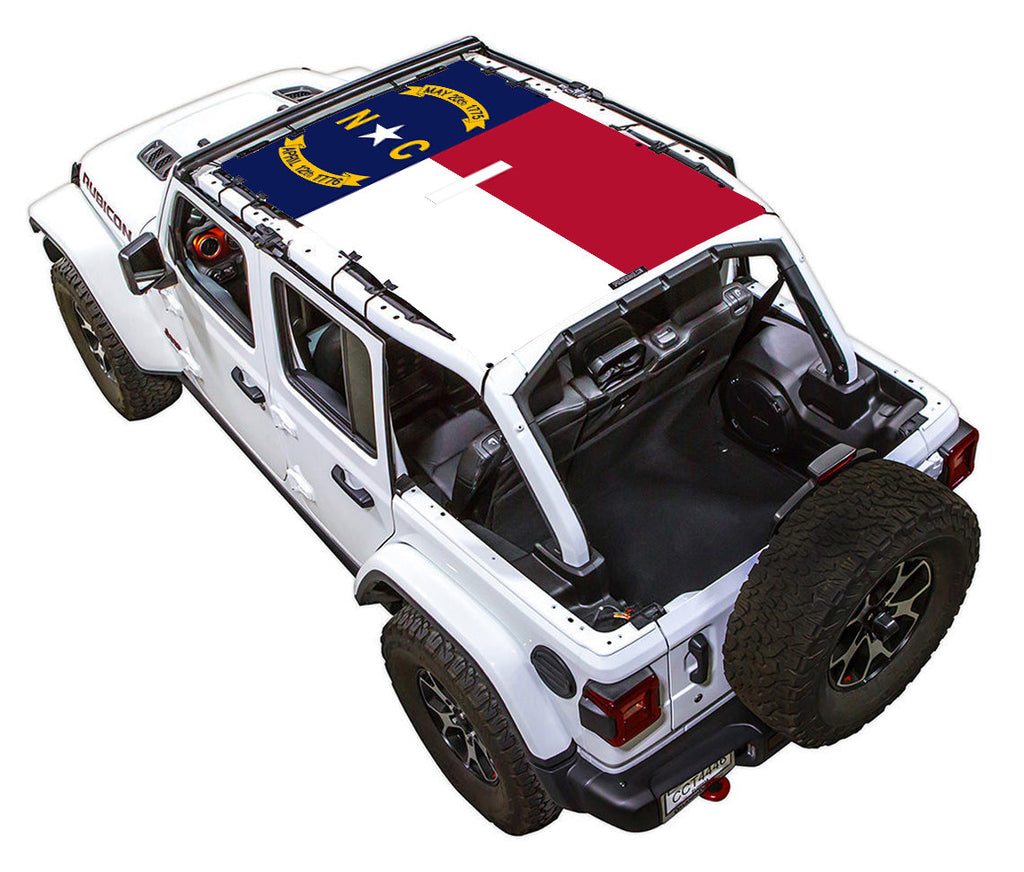 Jeep Wrangler JLU 4-Door Sun Shade Stock Printed Shade Top (2018–2026)