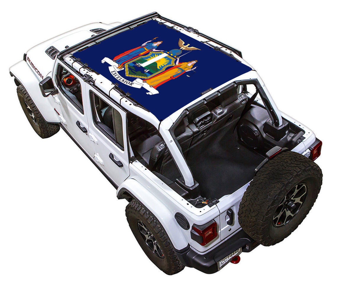 Jeep Wrangler JLU 4-Door Sun Shade Stock Printed Shade Top (2018–2026)