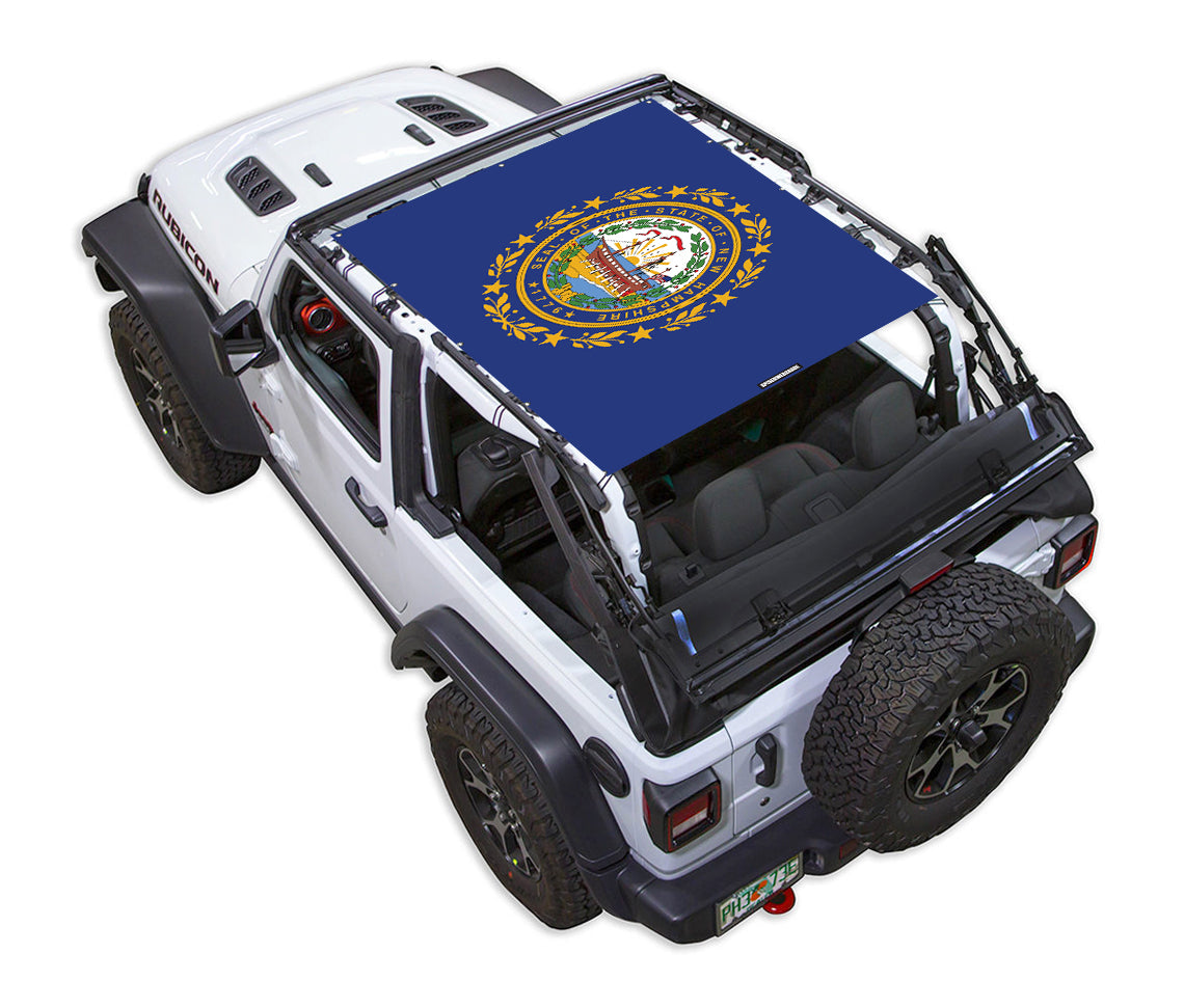 Jeep Wrangler JL 2-Door Sun Shade Stock Printed Shade Top (2018–2026)