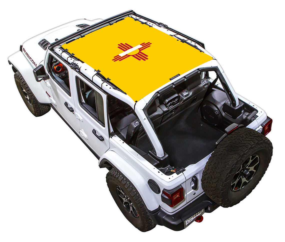 Jeep Wrangler JLU 4-Door Sun Shade Stock Printed Shade Top (2018–2026)