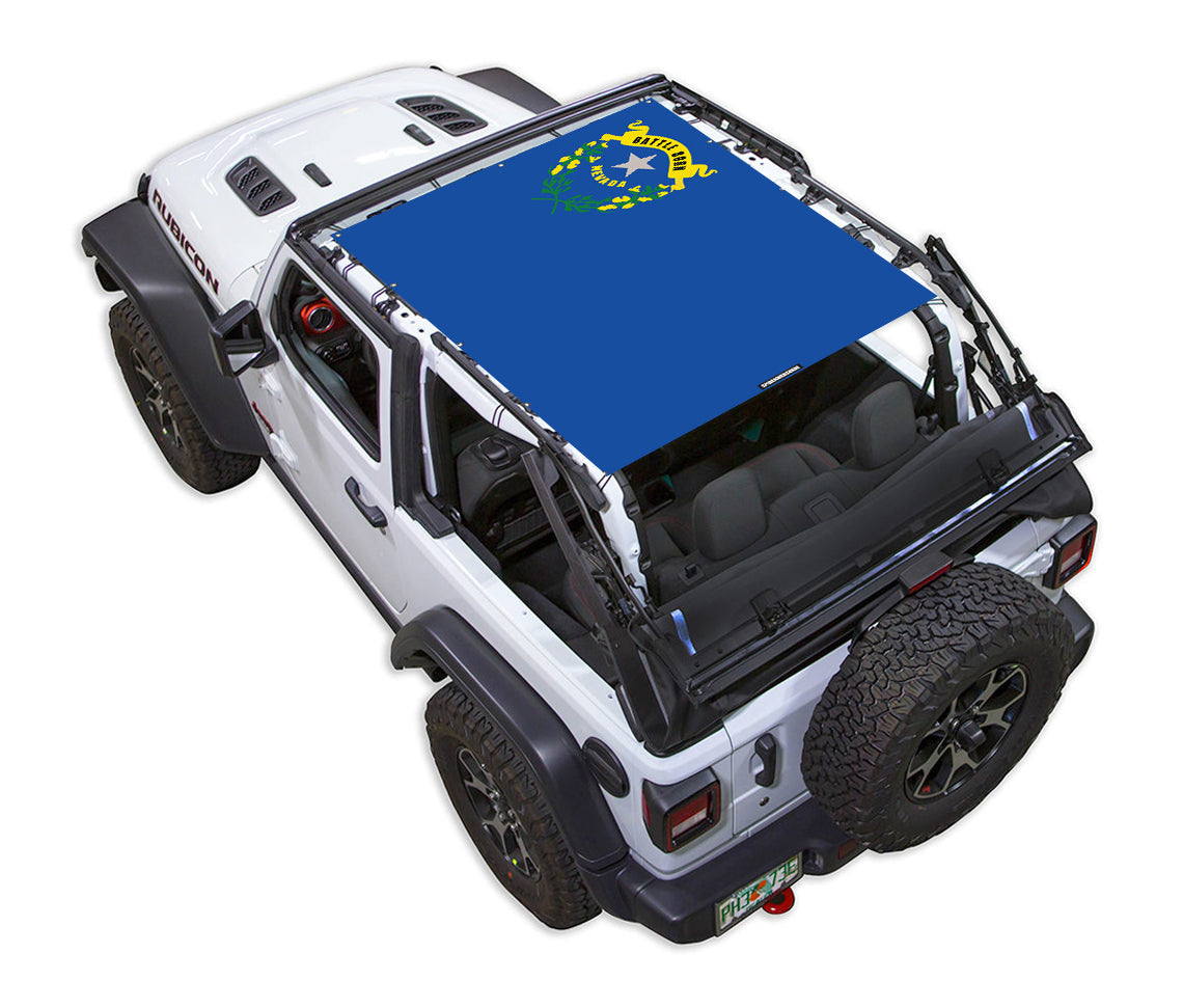 Jeep Wrangler JL 2-Door Sun Shade Stock Printed Shade Top (2018–2026)