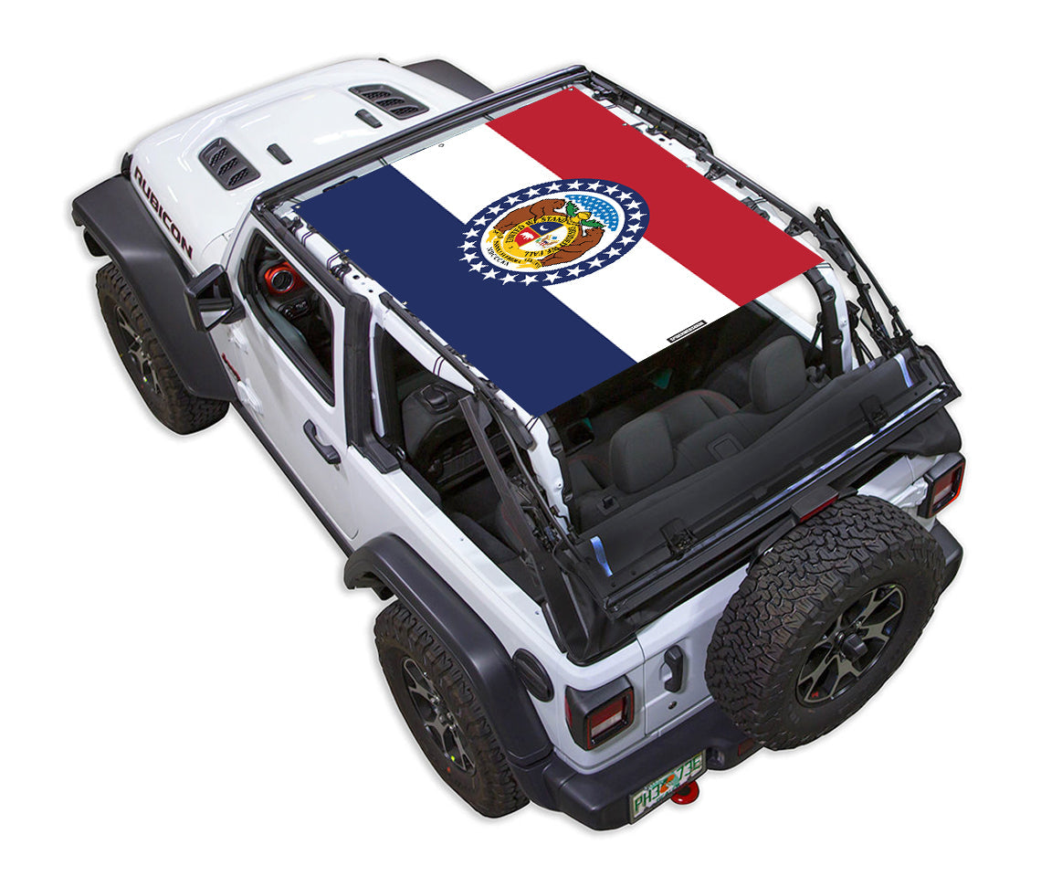 Jeep Wrangler JL 2-Door Sun Shade Stock Printed Shade Top (2018–2026)