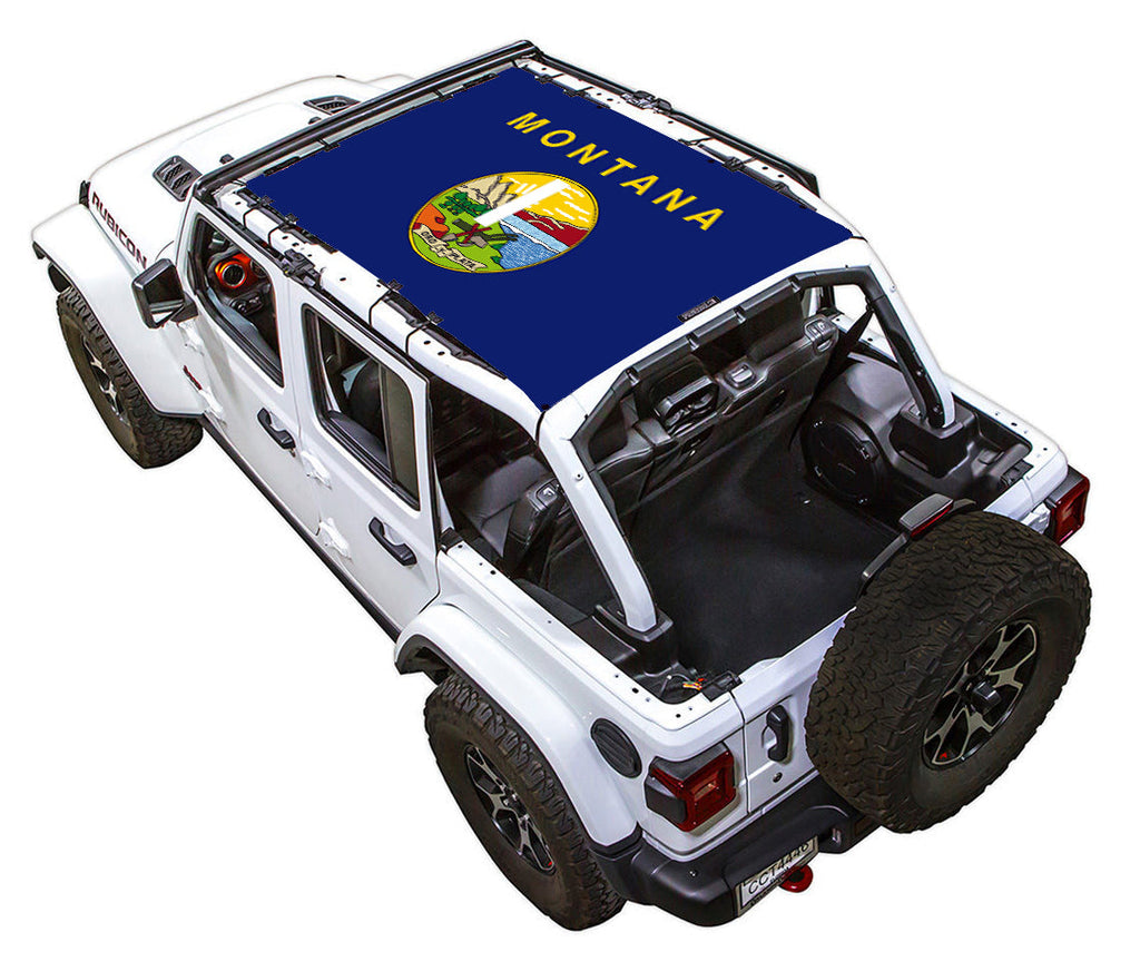 Jeep Wrangler JLU 4-Door Sun Shade Stock Printed Shade Top (2018–2026)