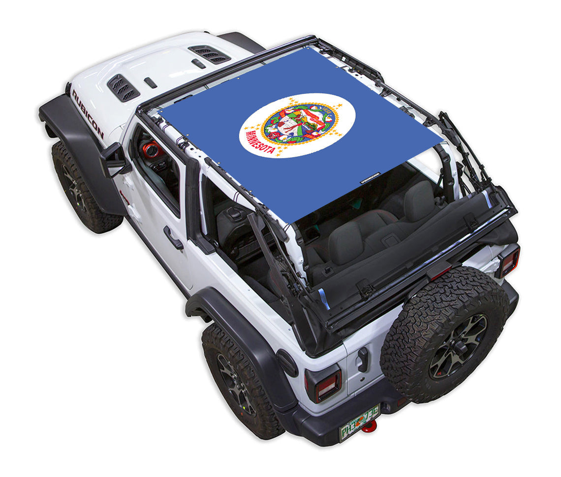 Jeep Wrangler JL 2-Door Sun Shade Stock Printed Shade Top (2018–2026)