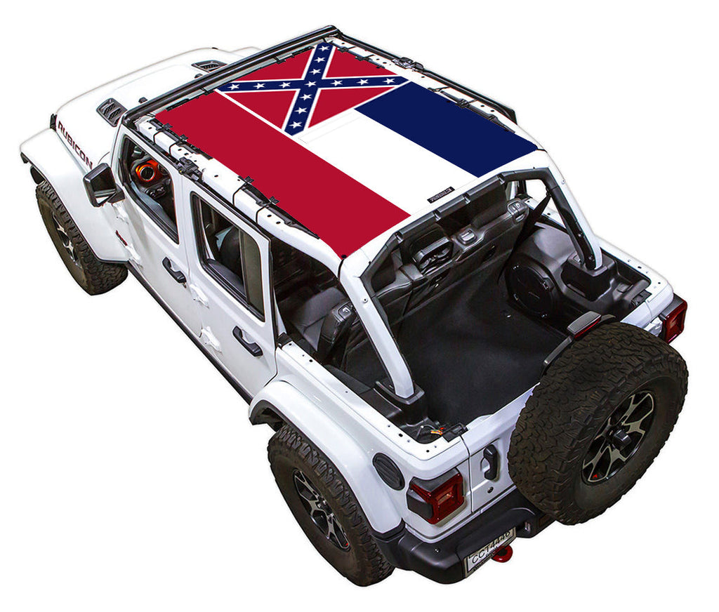 Jeep Wrangler JLU 4-Door Sun Shade Stock Printed Shade Top (2018–2026)