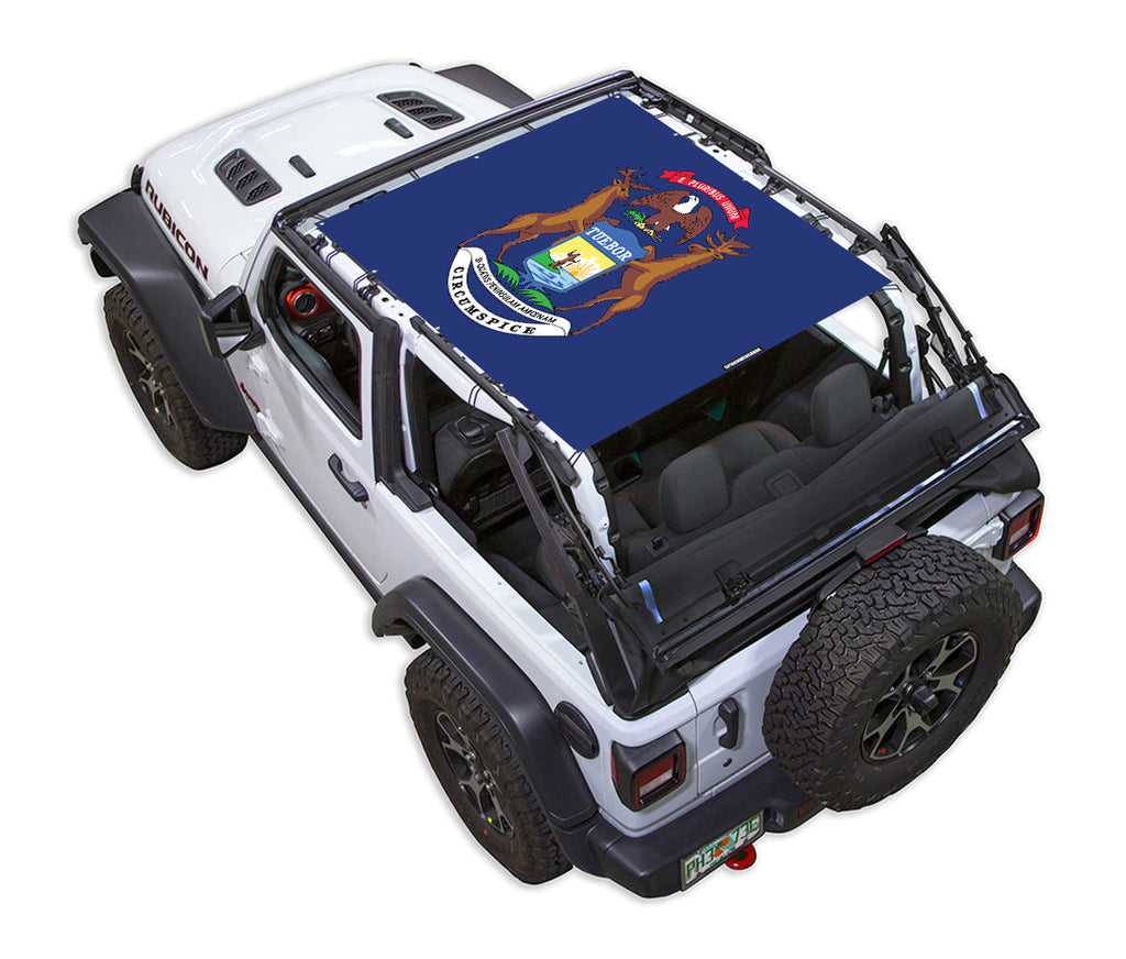 Jeep Wrangler JL 2-Door Sun Shade Stock Printed Shade Top (2018–2026)
