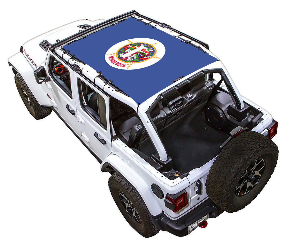Jeep Wrangler JLU 4-Door Sun Shade Stock Printed Shade Top (2018–2026)