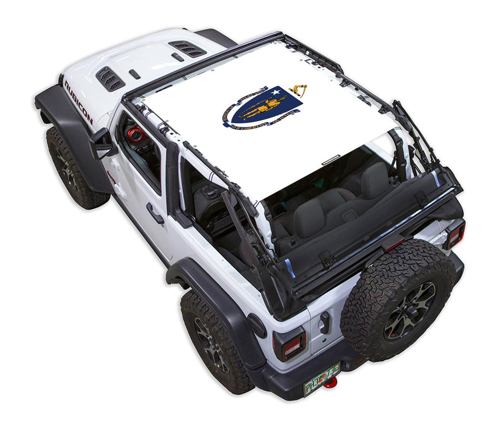 Jeep Wrangler JL 2-Door Sun Shade Stock Printed Shade Top (2018–2026)