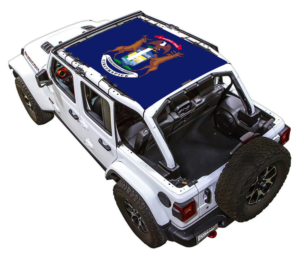 Jeep Wrangler JLU 4-Door Sun Shade Stock Printed Shade Top (2018–2026)