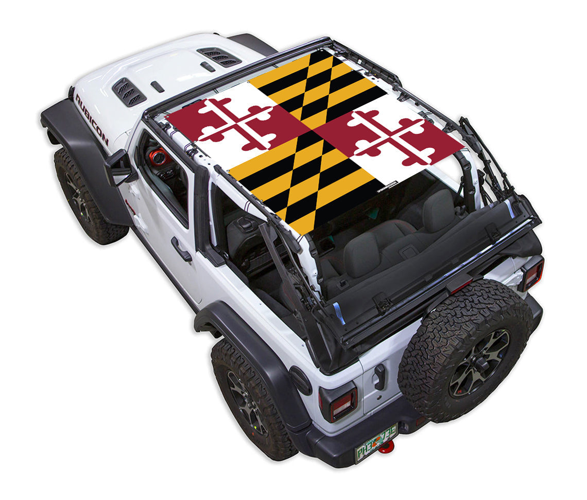 Jeep Wrangler JL 2-Door Sun Shade Stock Printed Shade Top (2018–2026)