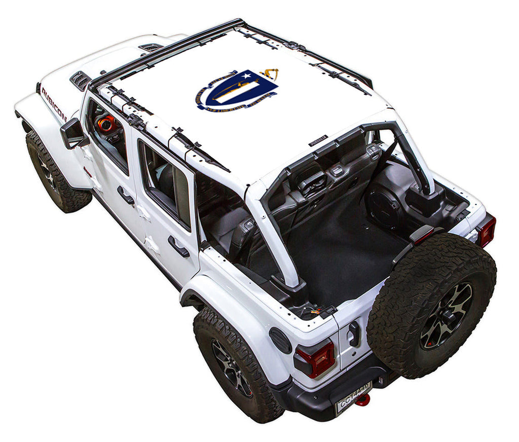 Jeep Wrangler JLU 4-Door Sun Shade Stock Printed Shade Top (2018–2026)
