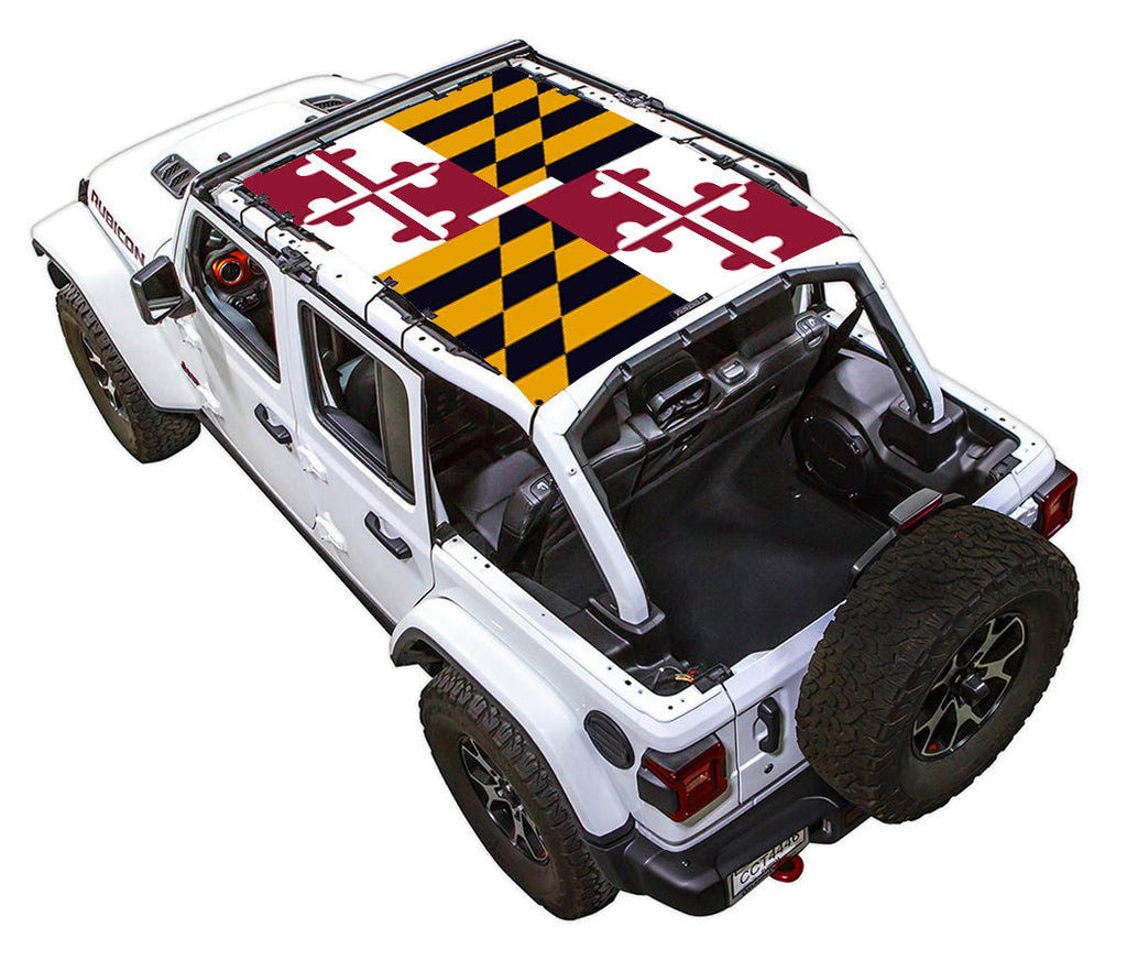 Jeep Wrangler JLU 4-Door Sun Shade Stock Printed Shade Top (2018–2026)
