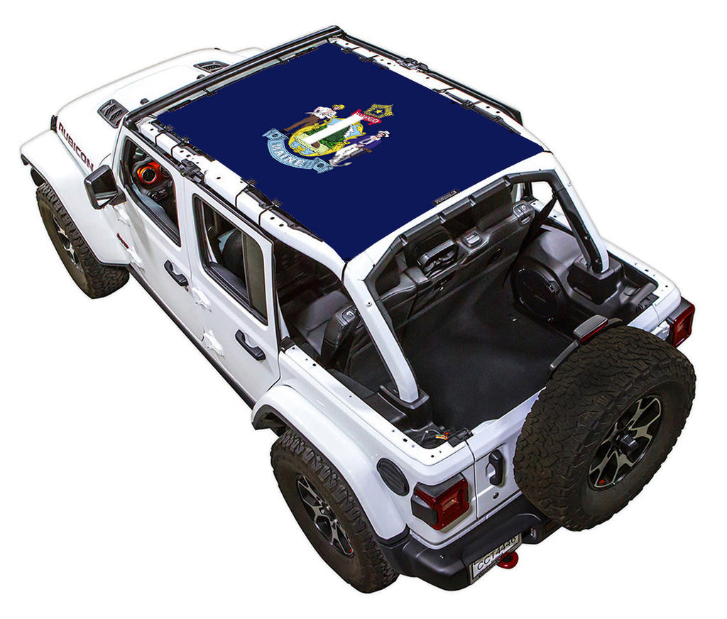Jeep Wrangler JLU 4-Door Sun Shade Stock Printed Shade Top (2018–2026)