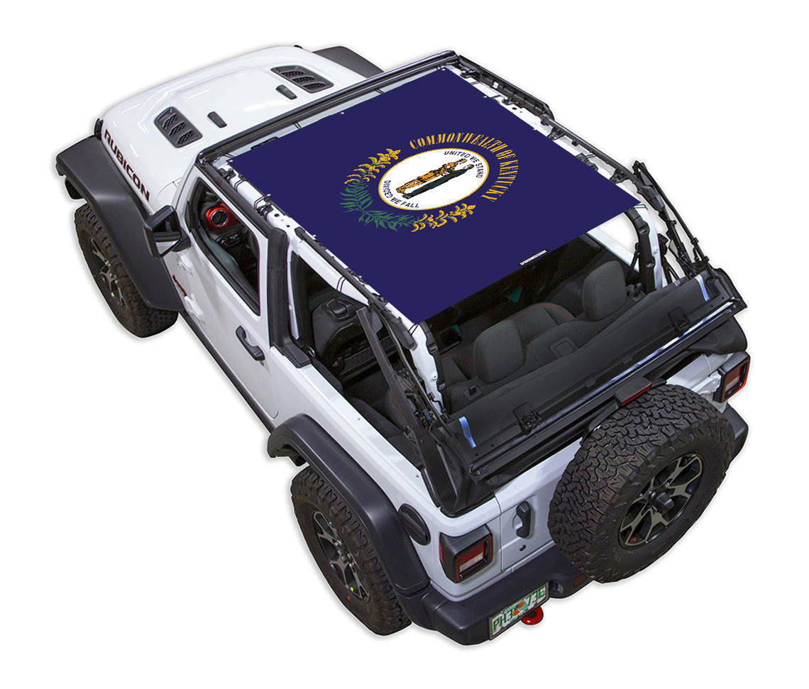 Jeep Wrangler JL 2-Door Sun Shade Stock Printed Shade Top (2018–2026)