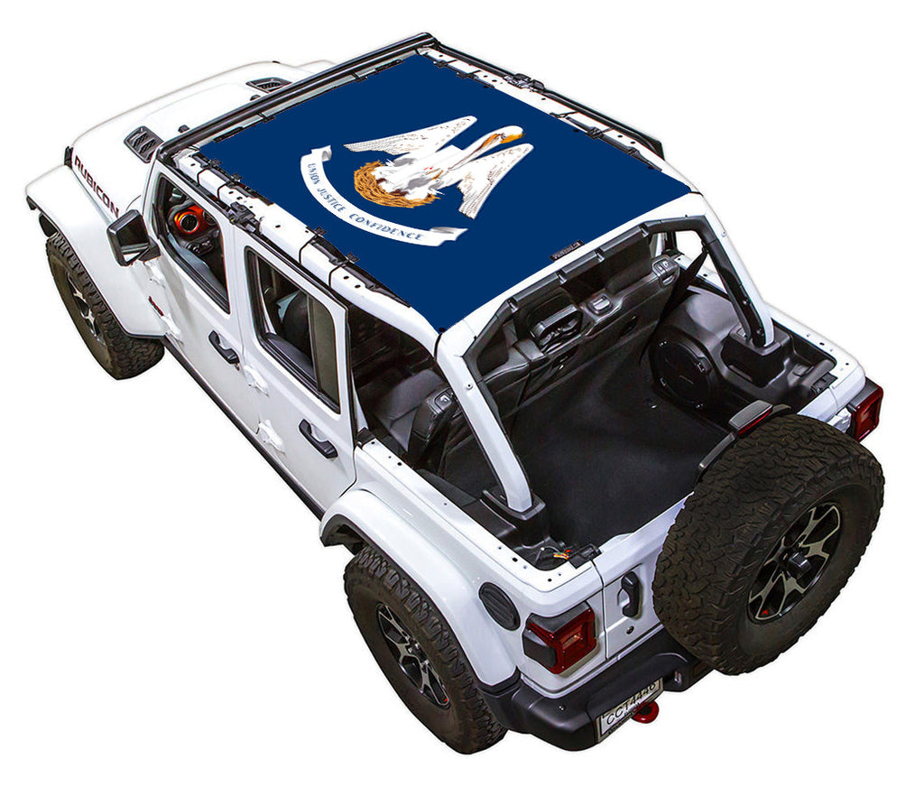 Jeep Wrangler JLU 4-Door Sun Shade Stock Printed Shade Top (2018–2026)
