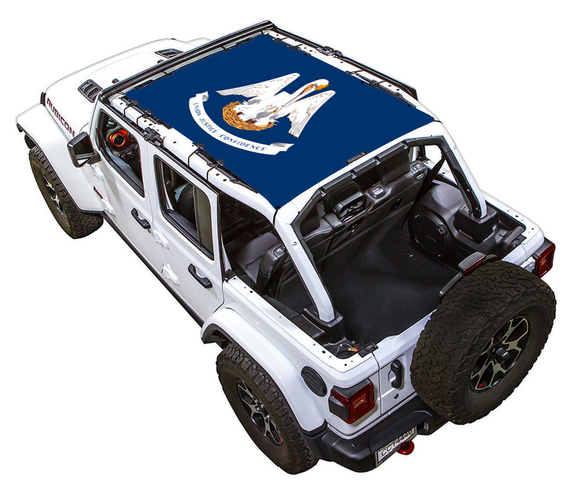 Jeep Wrangler JLU 4-Door Sun Shade Stock Printed Shade Top (2018–2026)