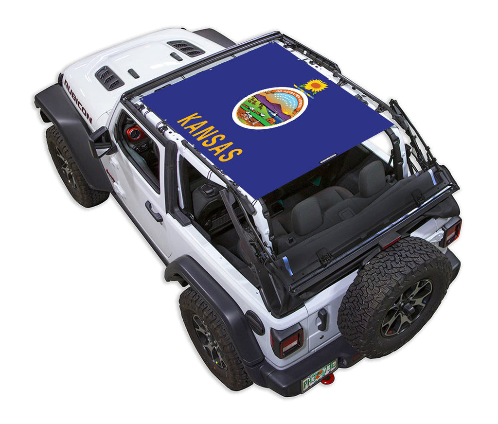 Jeep Wrangler JL 2-Door Sun Shade Stock Printed Shade Top (2018–2026)