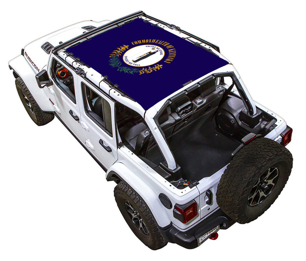 Jeep Wrangler JLU 4-Door Sun Shade Stock Printed Shade Top (2018–2026)