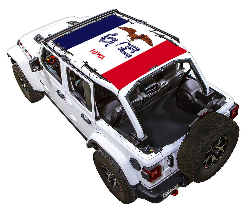Jeep Wrangler JLU 4-Door Sun Shade Stock Printed Shade Top (2018–2026)