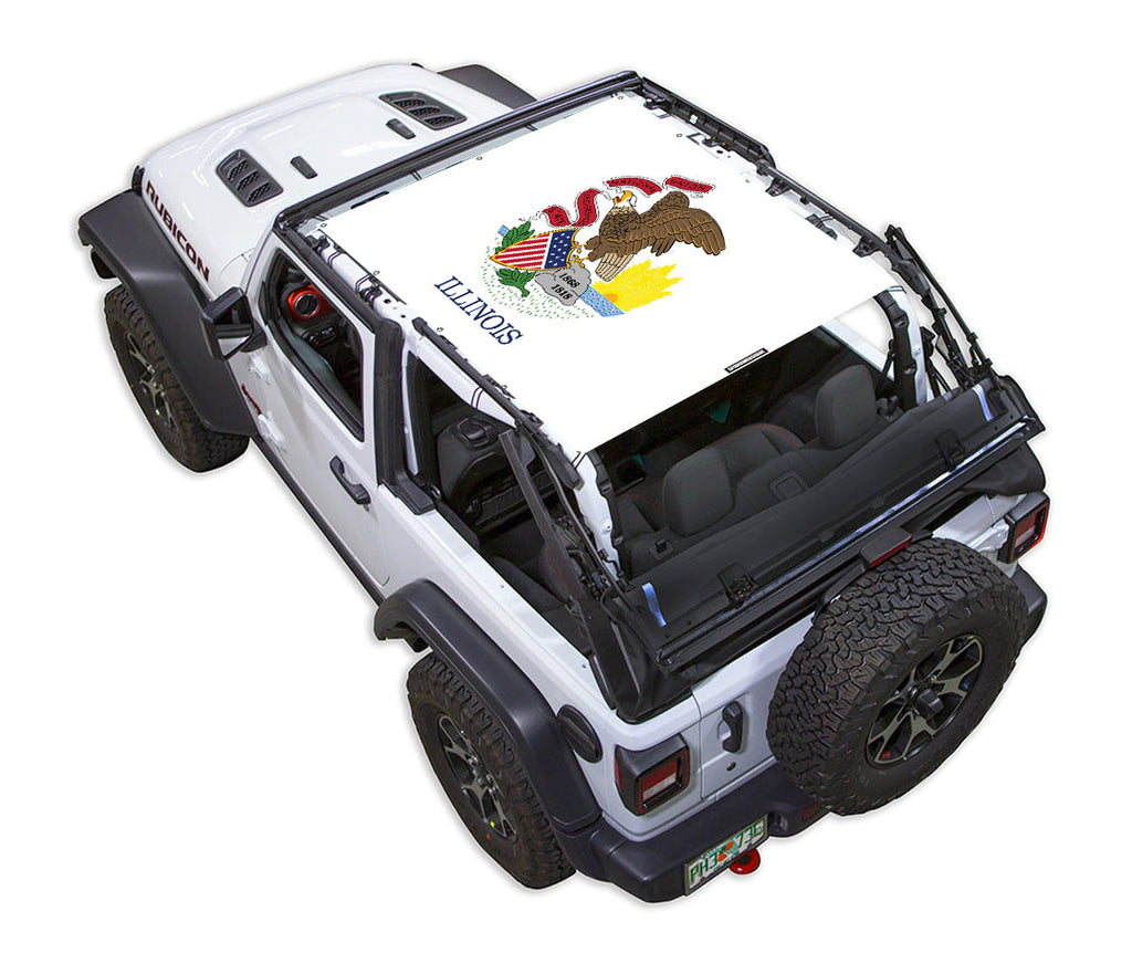 Jeep Wrangler JL 2-Door Sun Shade Stock Printed Shade Top (2018–2026)