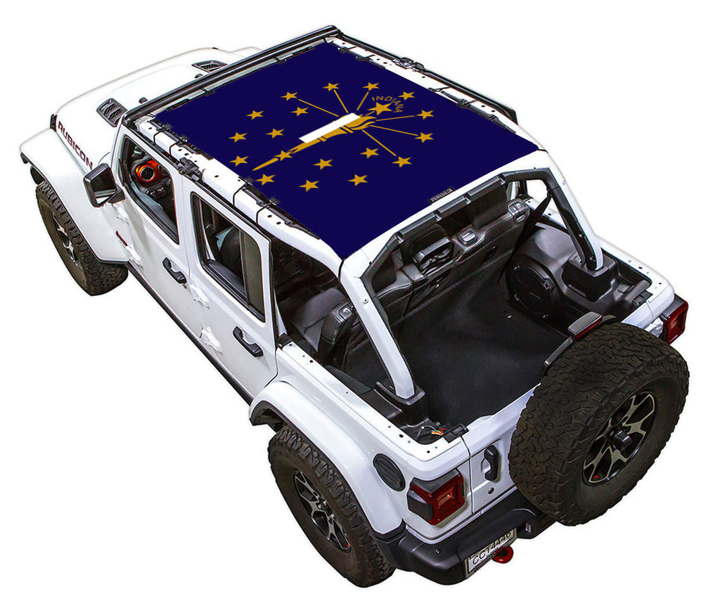 Jeep Wrangler JLU 4-Door Sun Shade Stock Printed Shade Top (2018–2026)