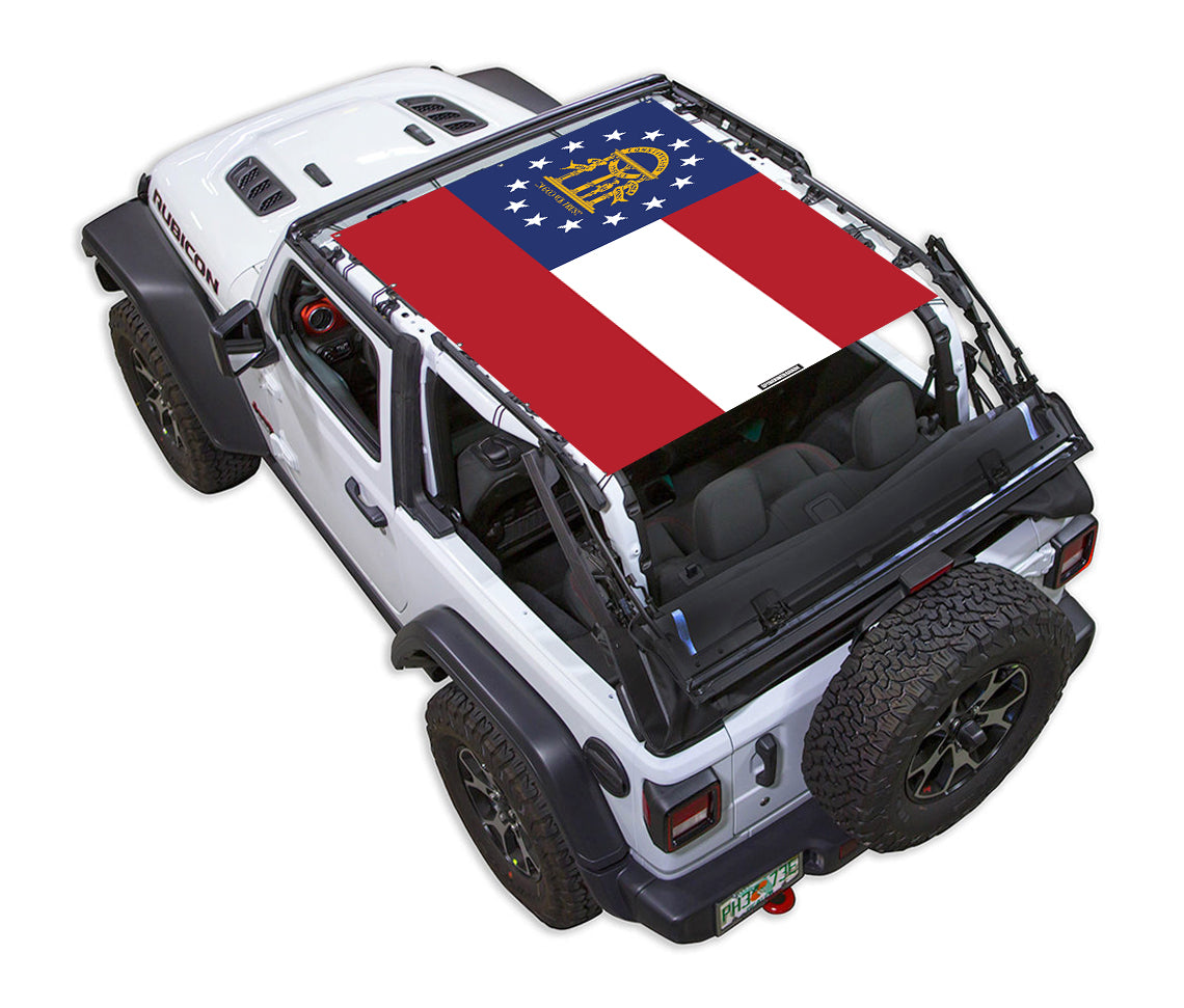 Jeep Wrangler JL 2-Door Sun Shade Stock Printed Shade Top (2018–2026)