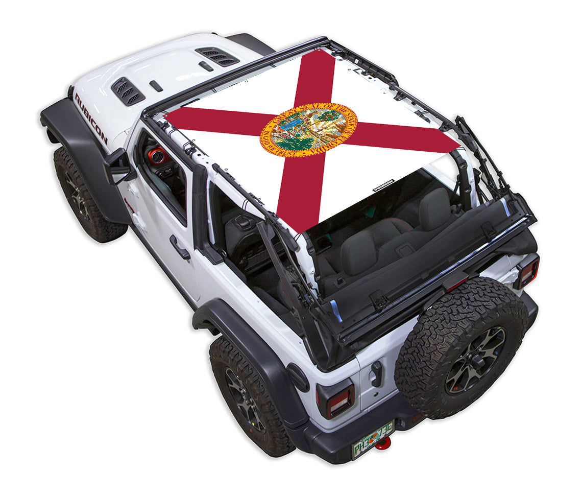 Jeep Wrangler JL 2-Door Sun Shade Stock Printed Shade Top (2018–2026)