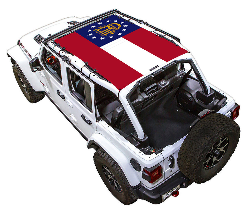 Jeep Wrangler JLU 4-Door Sun Shade Stock Printed Shade Top (2018–2026)
