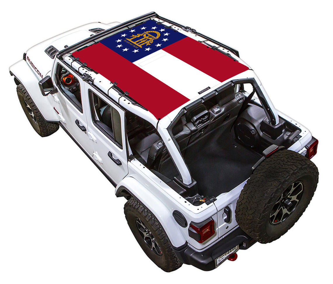Jeep Wrangler JLU 4-Door Sun Shade Stock Printed Shade Top (2018–2026)