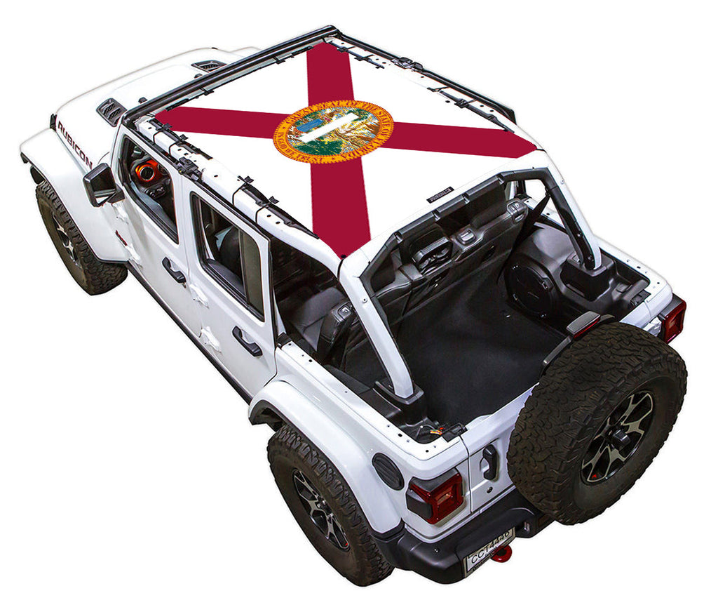 Jeep Wrangler JLU 4-Door Sun Shade Stock Printed Shade Top (2018–2026)