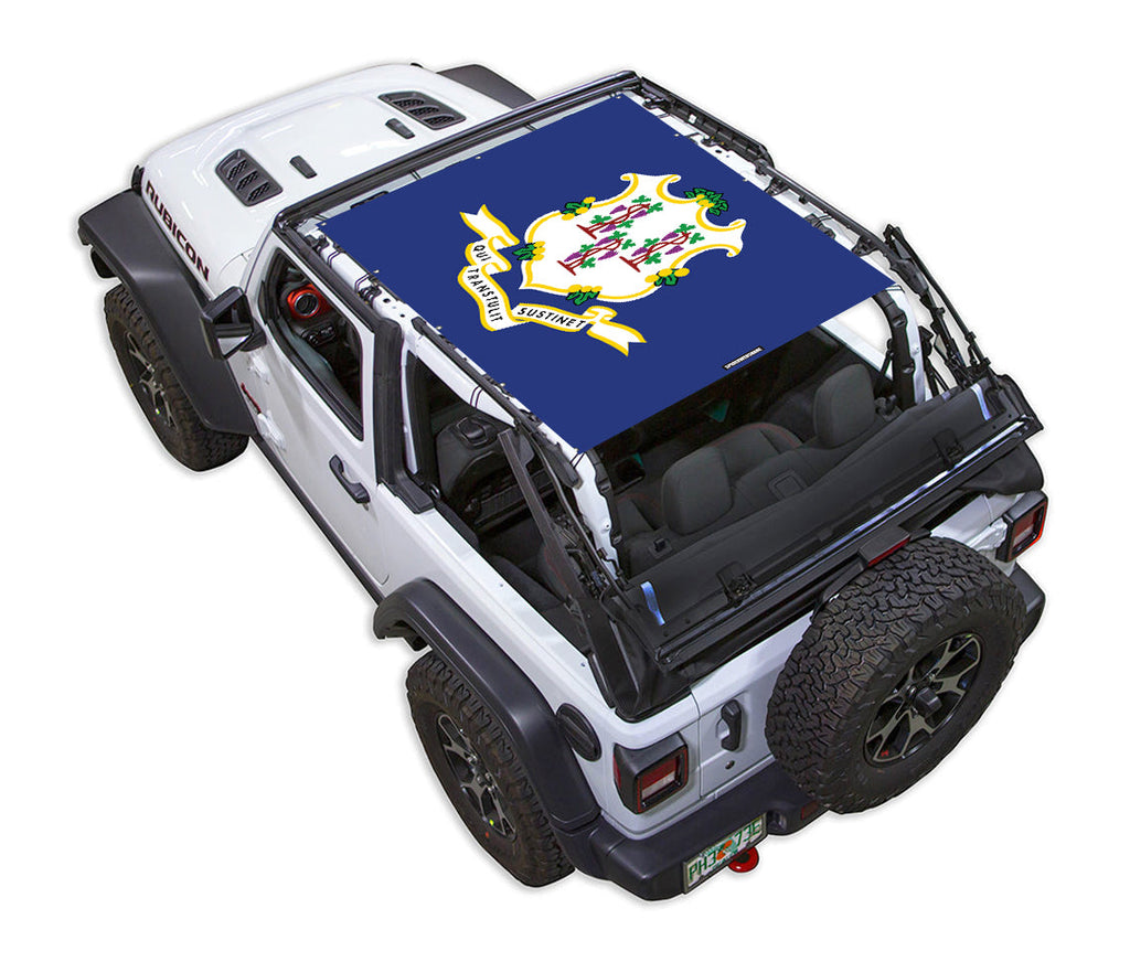 Jeep Wrangler JL 2-Door Sun Shade Stock Printed Shade Top (2018–2026)