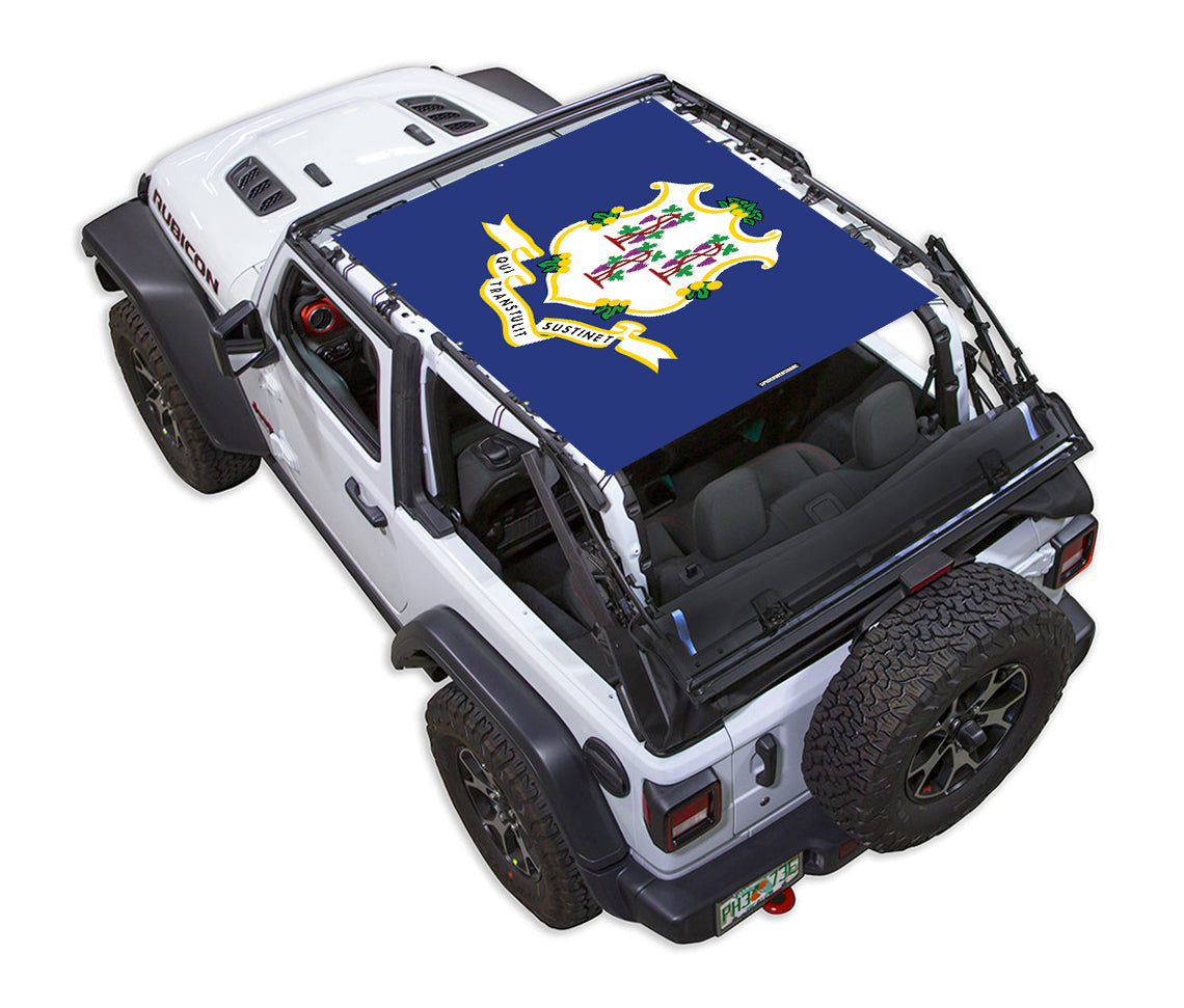 Jeep Wrangler JL 2-Door Sun Shade Stock Printed Shade Top (2018–2026)